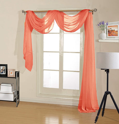Celine Sheer Window Curtain Scarf 54 x 216 in.
